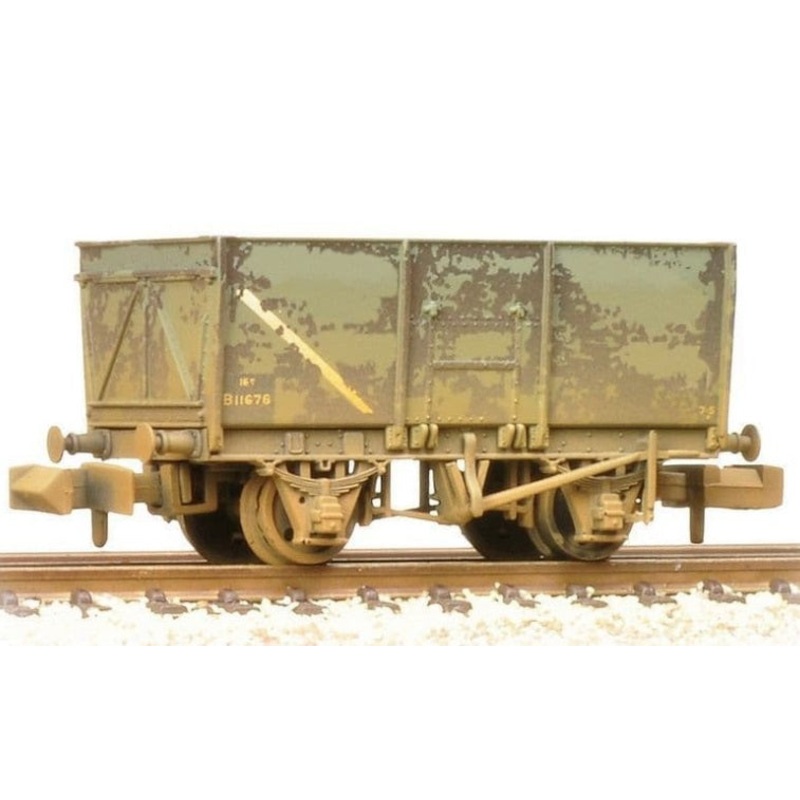 GRAHAM FARISH 377-453 16T SLOPE SIDED MINERAL WAGON BR GREY WEATHERED