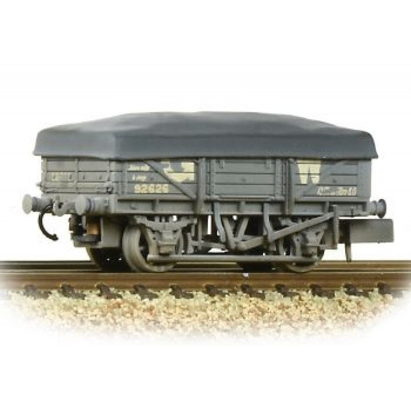 GRAHAM FARISH 377-475 5 PLANK CHINA CLAY WAGON GWR GREY WITH TARAULIN COVER WEATHERED