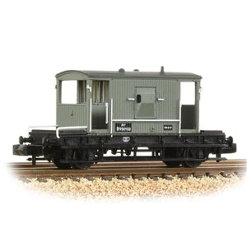 GRAHAM FARISH 377-526C 20 TON BRAKE VAN BR GREY  WEATHERED N GAUGE WAGON