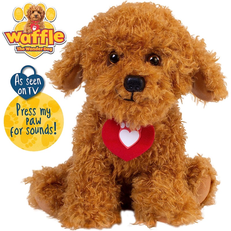 GOLDEN BEAR 3401 WAFFLE THE WONDER DOG SOFT TOY WITH SOUNDS