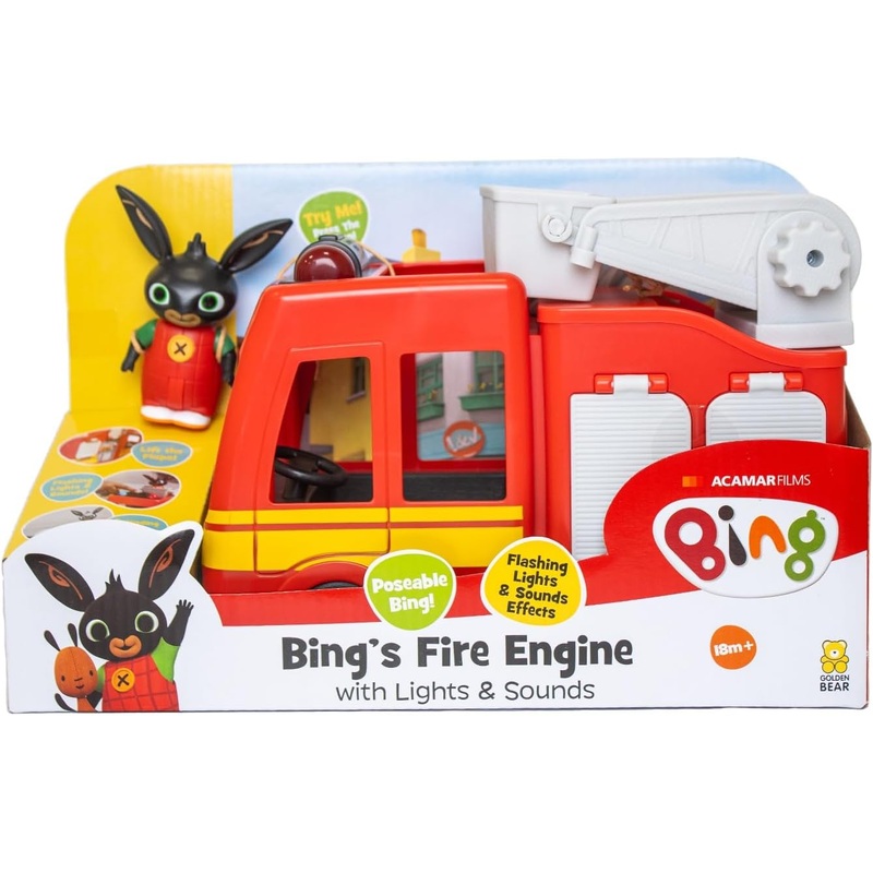 GOLDEN BEAR 3651 BINGS FIRE ENGINE WITH LIGHTS AND SOUND