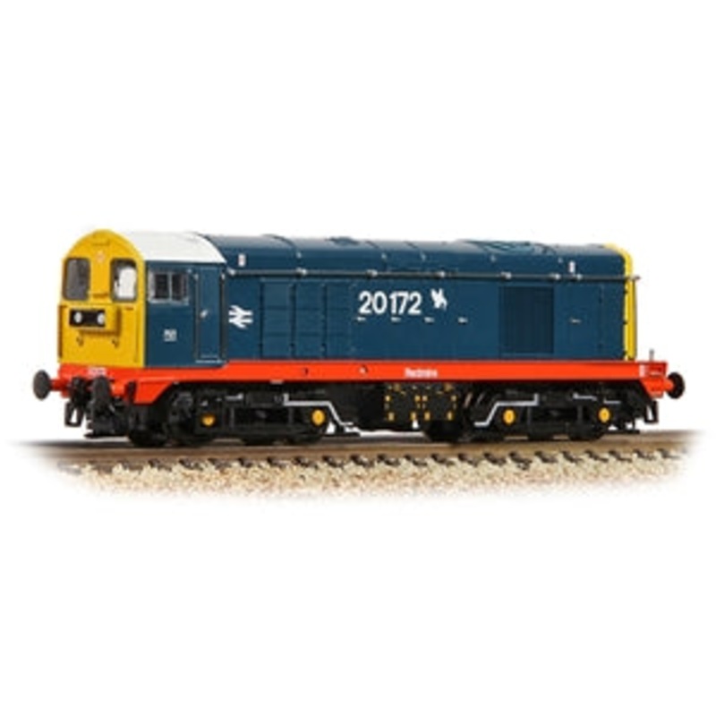 GRAHAM FARISH 371-042 Class 20/0 Headcode Box 20172 'Redmire' BR Blue (Red Solebar)  N GAUGE