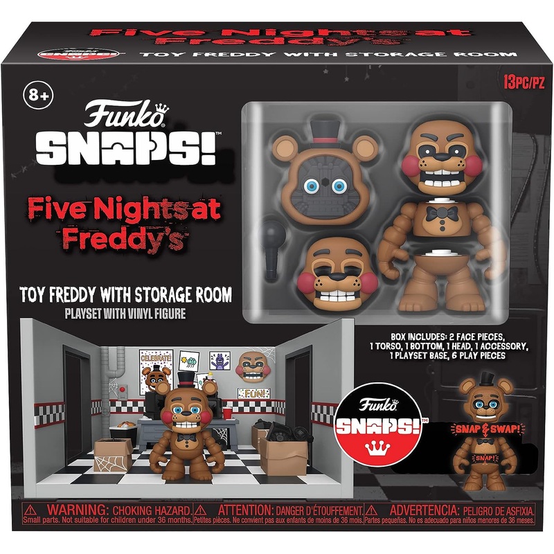 FIVE NIGHTS AT FREDDYS 67696 FUNKO SNAPS TOY FREDDY WITH STORAGE ROOM