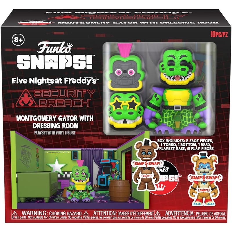 FIVE NIGHTS AT FREDDYS 70822 FUNKO SNAPS MONTGOMERY GATOR WITH DRESSING ROOM