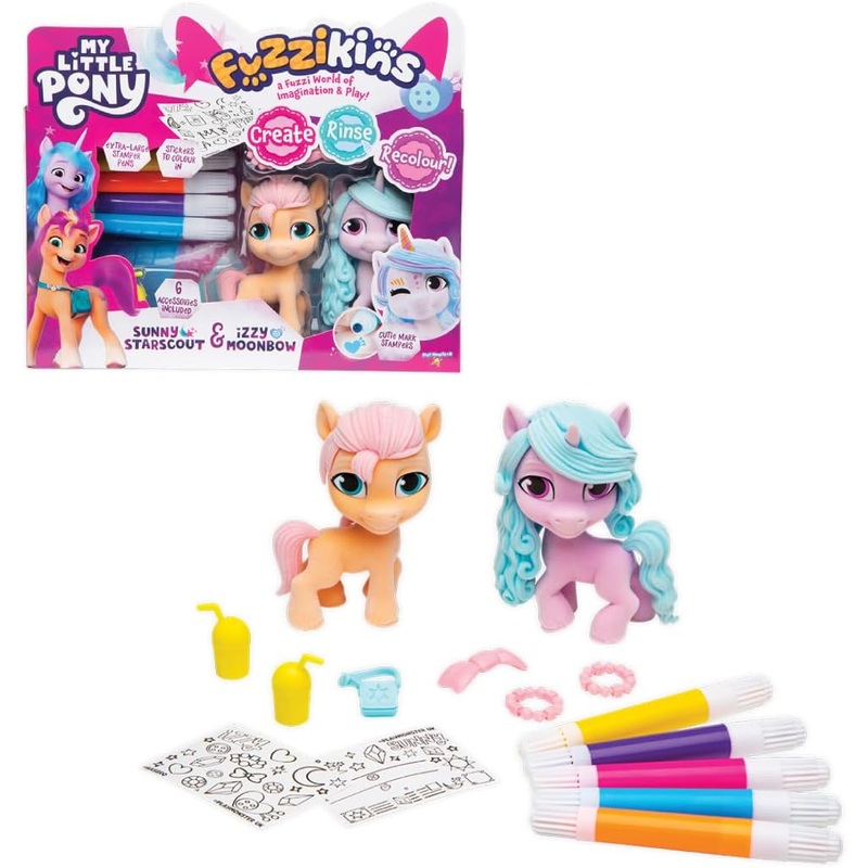 FUZZIKINS MY LITTLE PONY FF510 SUNNY STARSCOUT & IZZY MOONBOW TWINPACK