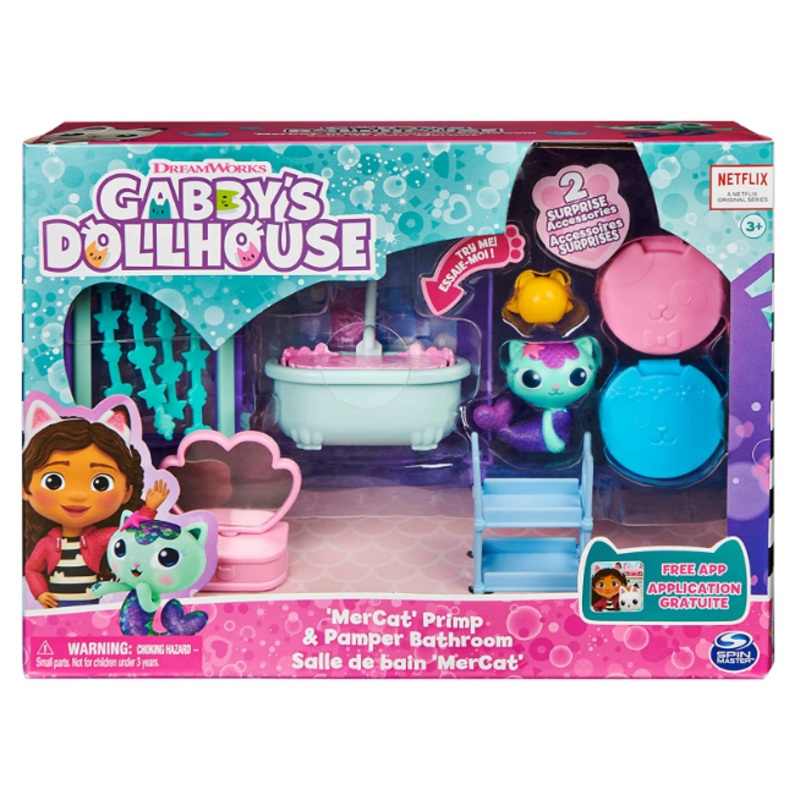 GABBYS DOLLHOUSE 20130504 'MERCAT' PRIMP & PAMPER BATHROOM