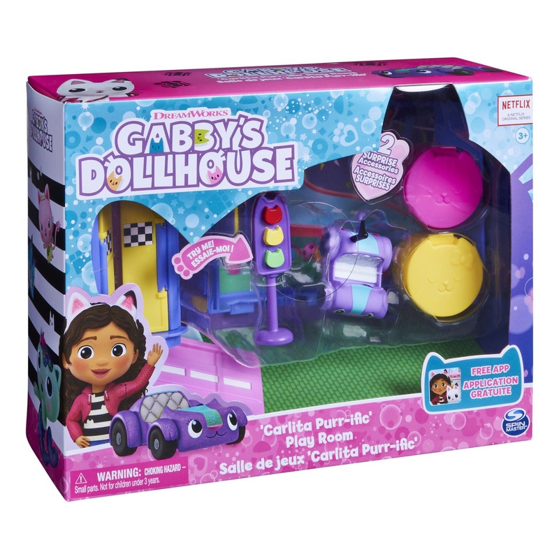 GABBYS DOLLHOUSE 6064149 'CARLITA PURR-IFIC' PLAY ROOM