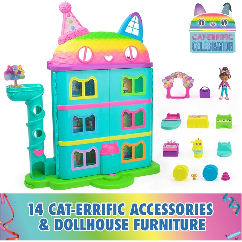 GABBYS DOLLHOUSE 6070742 GABBY'S PURRFECT CELEBRATION DOLLHOUSE