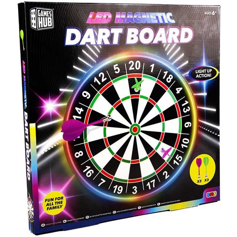 GAMES HUB 2008 LED MAGNETIC DART BOARD