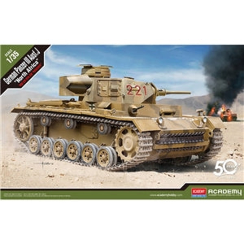 ACADEMY 13531 GERMAN PANZER III AUSF.J NORTH AFRICA  TANK 1/35 SCALE