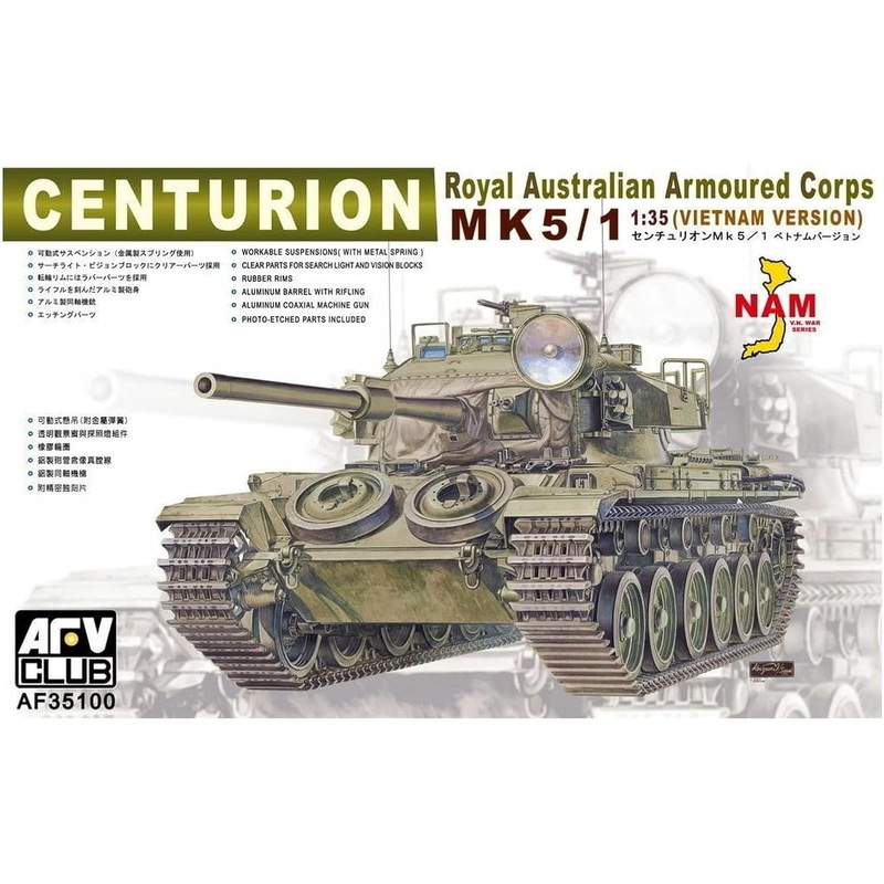 AFV CLUB AF35100 CENTURION MK5/1 ROYAL AUSTRALIAN ARMOURED CORPS 1/35 SCALE