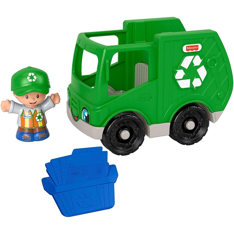 FISHER PRICE GMJ17 LITTLE PEOPLE RECYCLING TRUCK AND FIGURE