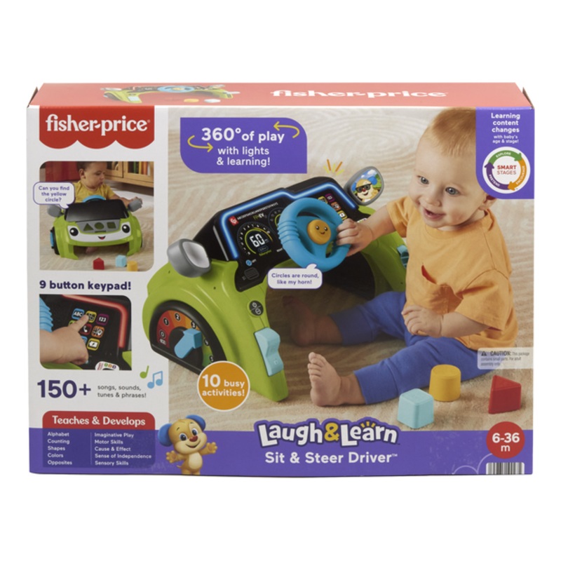 FISHER PRICE HTW88 LAUGH & LEARN SIT & STEER DRIVER