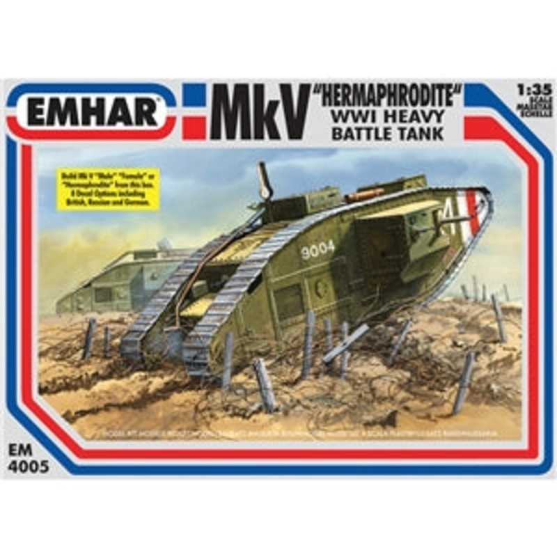 EMHAR EM4005 MKV HERMAPHRODITE WWI HEAVY BATTLE TANK   1/35 SCALE