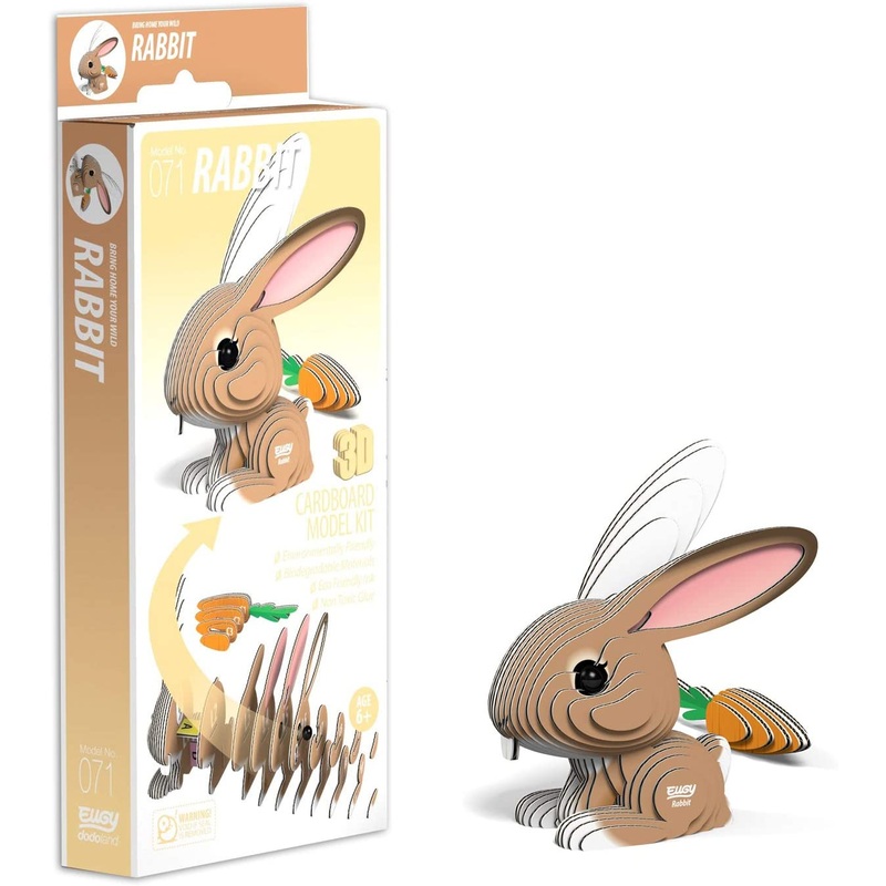 EUGY D5033 RABBIT 3D CARDBOARD MODEL KIT