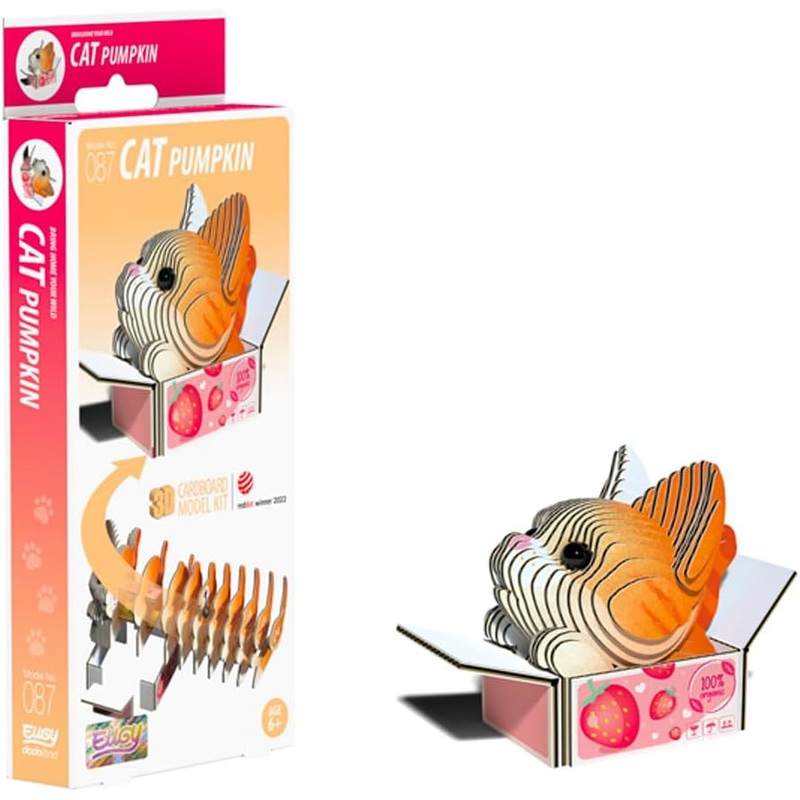 EUGY DC002 CAT PUMPKIN 3D CARDBOARD MODEL KIT