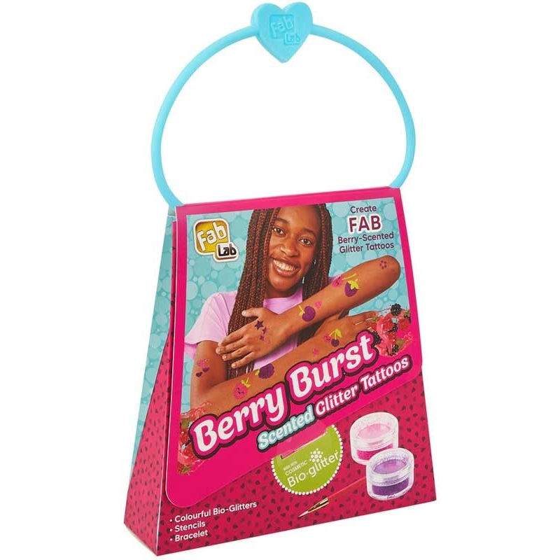 FAB LAB 24703 BERRY BURST SCENTED GLITTER TATTOOS