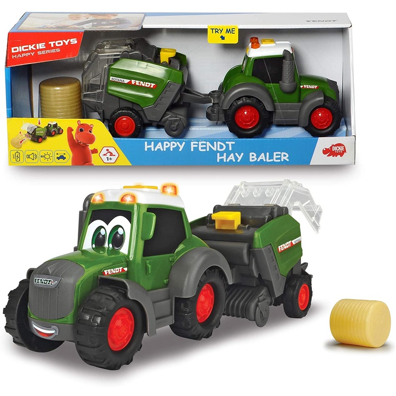 DICKIE 20 381 5001 HAPPY FENDT TRACTOR AND BALER