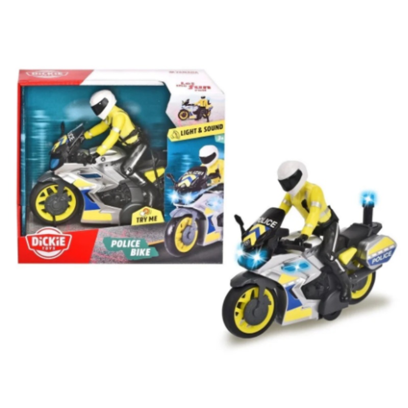 DICKIES TOYS 2018 POLICE MOTORBIKE WITH LIGHTS AND SOUNDS
