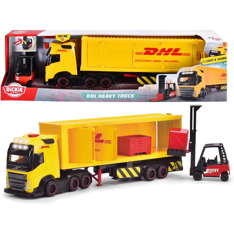 DICKIES TOYS 7018 DHL HEAVY TRUCK