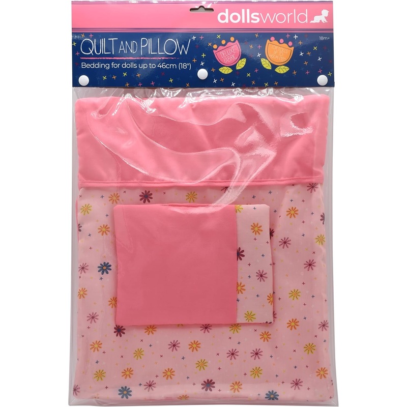 DOLLS WORLD 78610 QUILT AND PILLOW SET