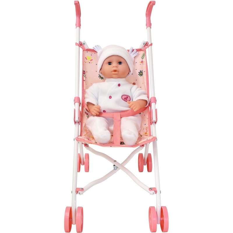 DOLLS WORLD 78700 FLOWER PATTERN UMBRELLA STROLLER (DOLL NOT INCLUDED)
