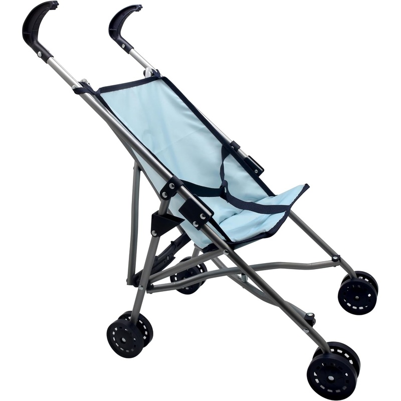 DOLLS WORLD 78712 BLUE DOLLS FOLDING STROLLER DOLLS PRAM