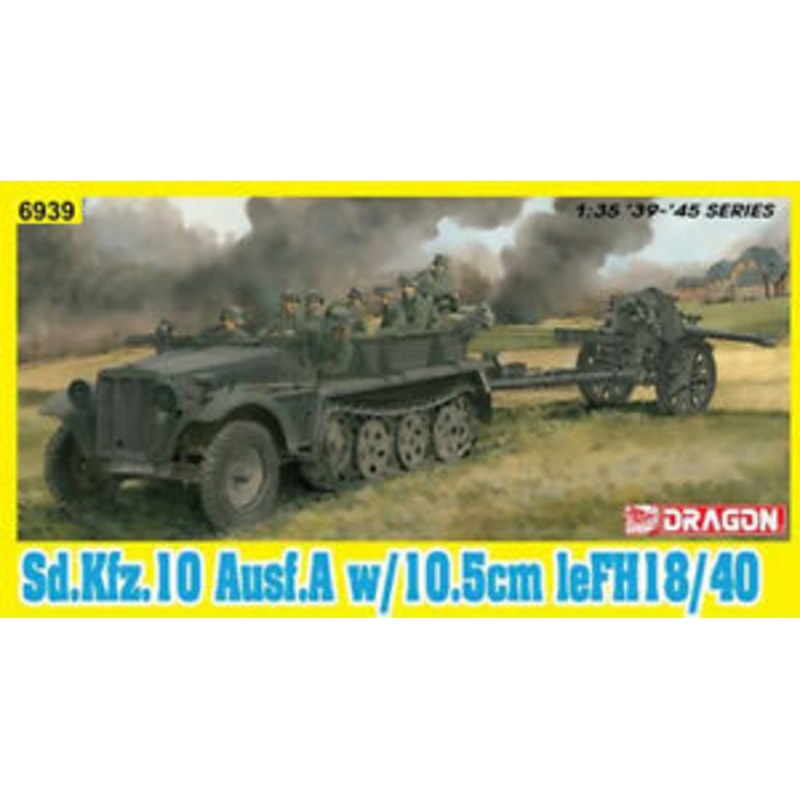 DRAGON 6939 sd.kfz.10 Ausf.A W/10.5cm leFHI8/40  1/35 SCALE