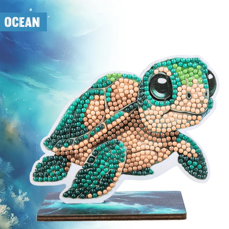 CRAFT BUDDY CAFGR-31GEN049 WILDLIFE TURTLE CRYSTAL ART BUDDIES