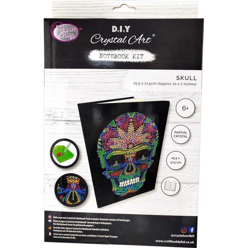 CRAFT BUDDY CANJ-4 CRYSTAL ART SKULL NOTEBOOK KIT