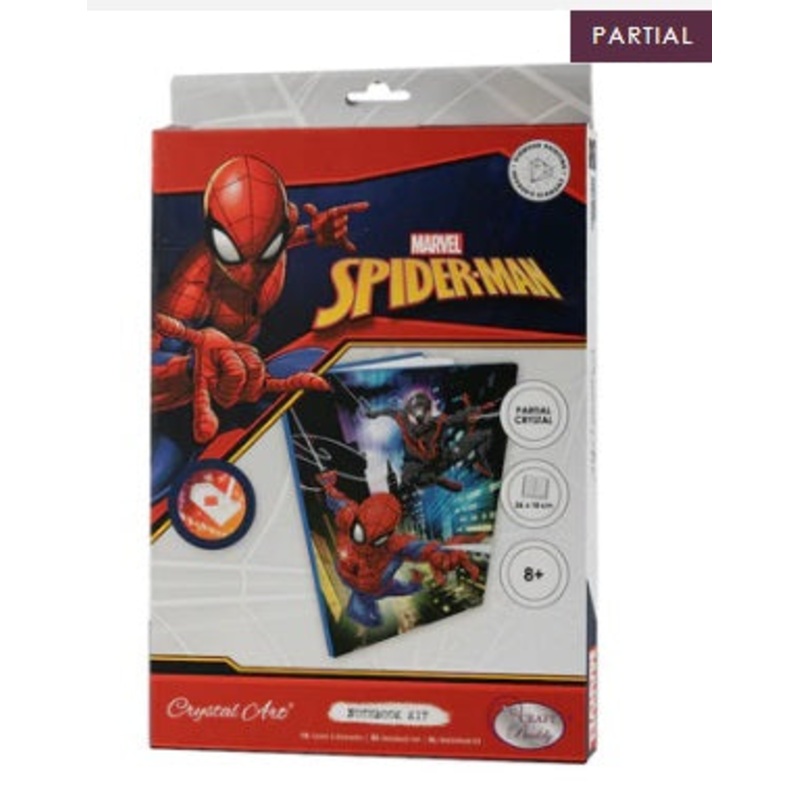 CRAFT BUDDY CANJ-MCU921 CRYSTAL ART MARVEL SPIDERMAN NOTEBOOK KIT