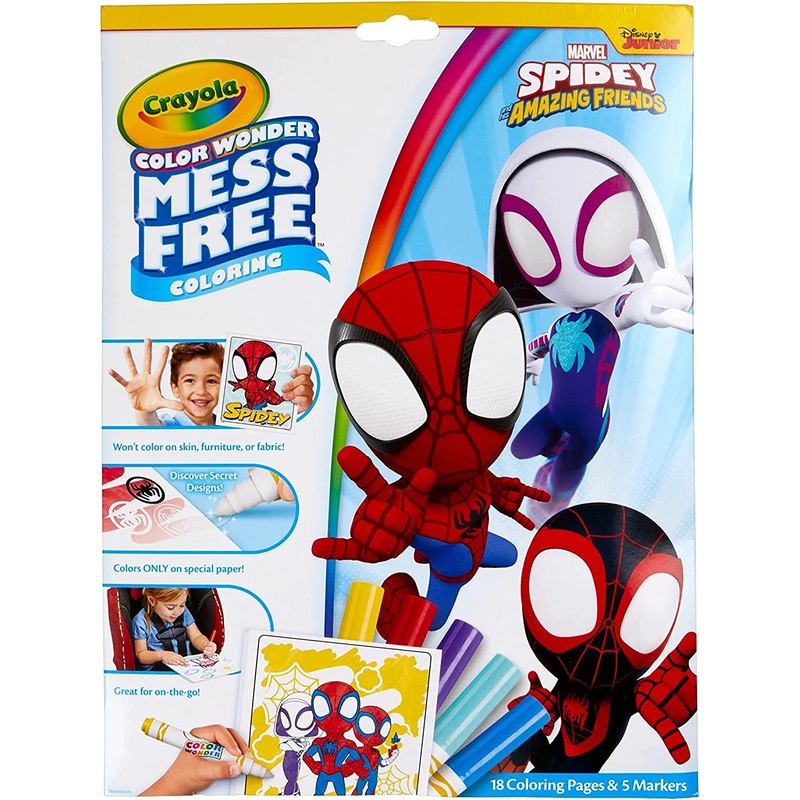 CRAYOLA COLOUR WONDER MESS FREE COLOURING SPIDEY