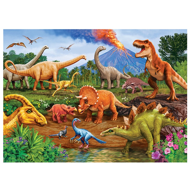 COBBLE HILL 58913 TRICERATOPS & FRIENDS 35 PIECE TRAY PUZZLE