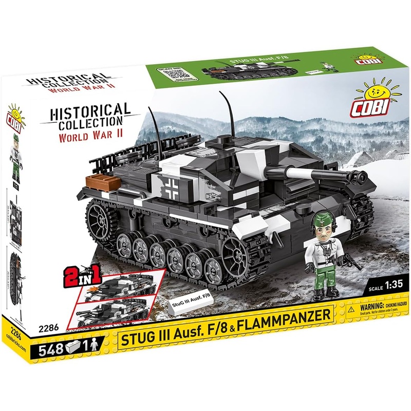 COBI 2286 STUG III Ausf. F/8 & FLAMMPANZER TANK