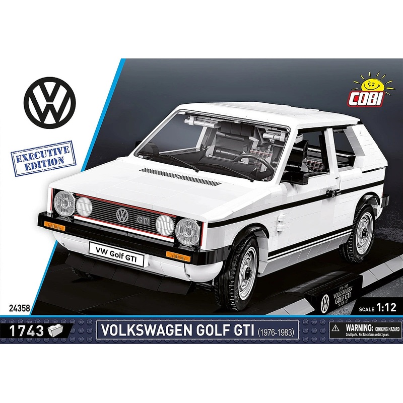 COBI 24358 VOLKSWAGON GOLF GTI WHITE (1976-1983) 1:12 SCALE EXECUTIVE EDITION