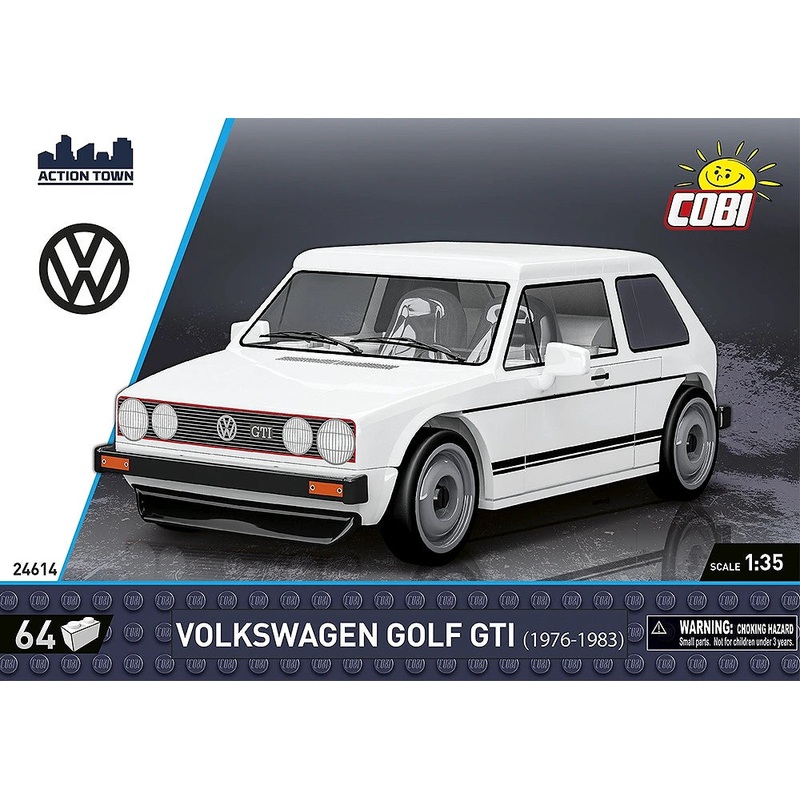 COBI 24614 VOLKSWAGON GOLF GTI WHITE (1976-1983) 1:35 SCALE