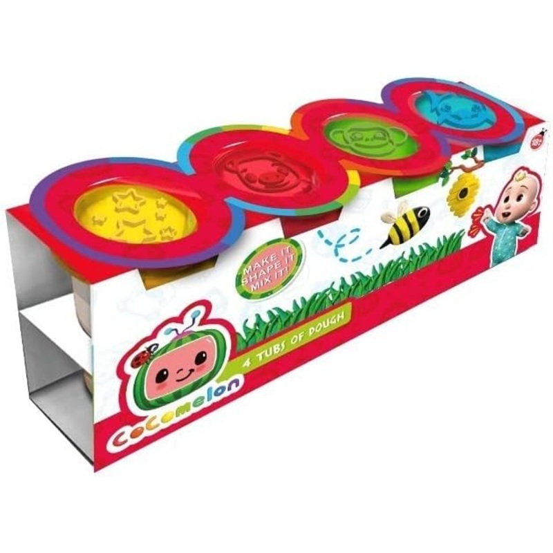 COCOMELON 96-0016 4 TUBS OF DOH