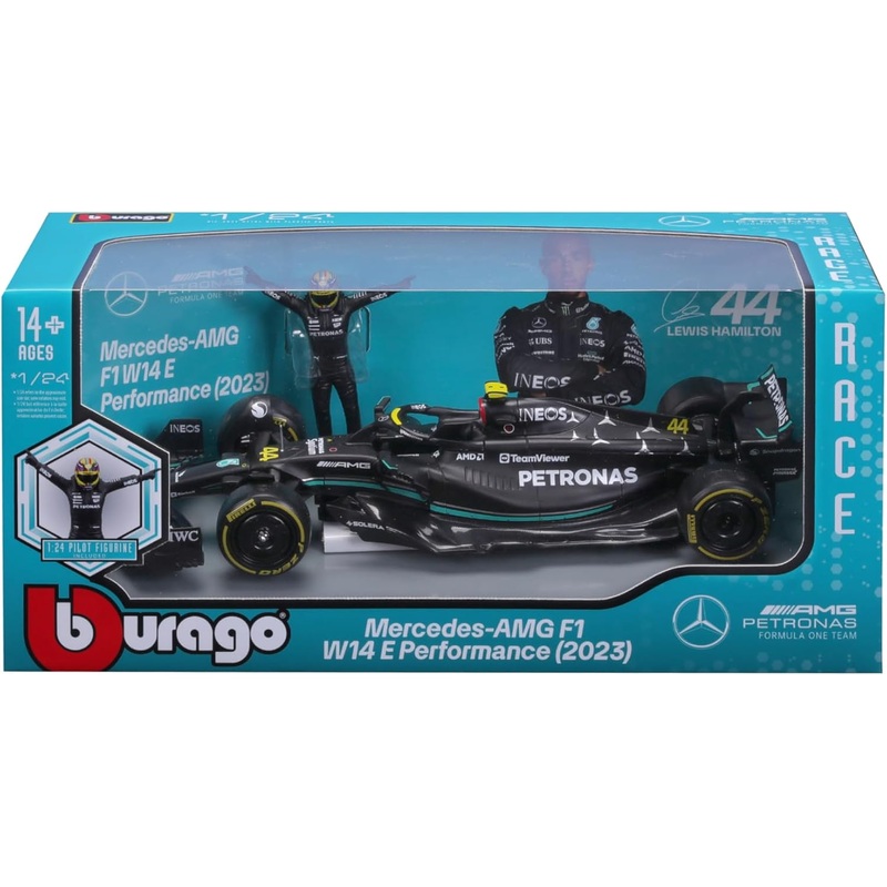 BURAGO 28037 MERCEDES AMG F1 W14 E PERFORMANCE LEWIS HAMILTON 1/24 SCALE