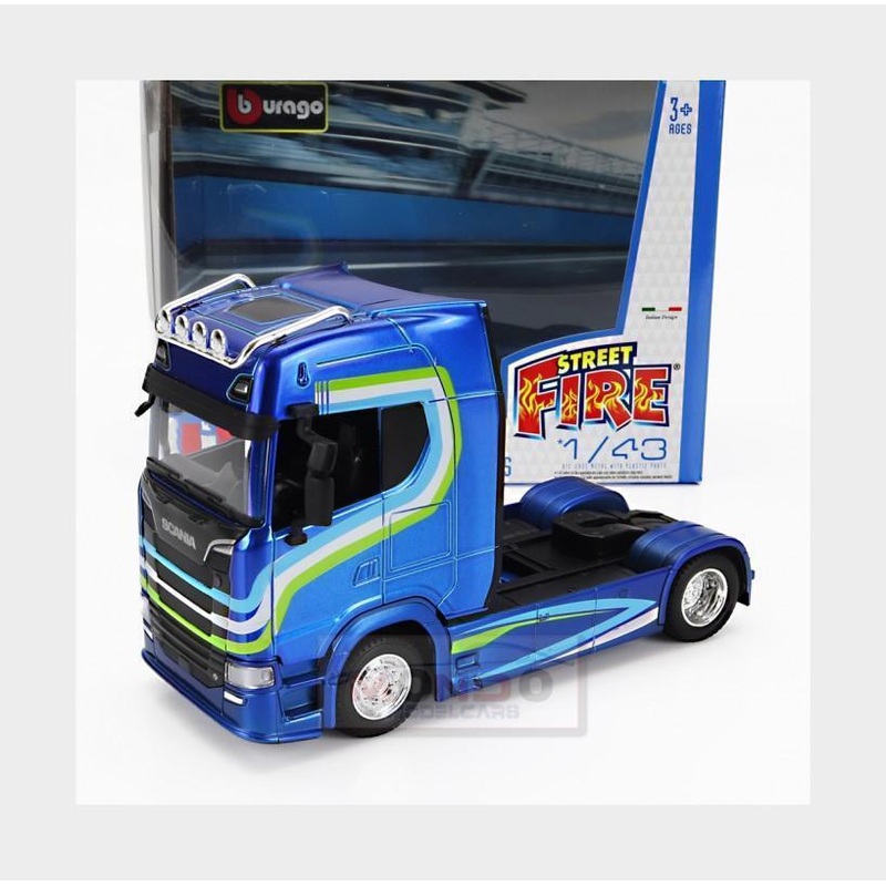 BURAGO 32206 CUSTOM CABS SCANIA BLUE 1/43RD SCALE