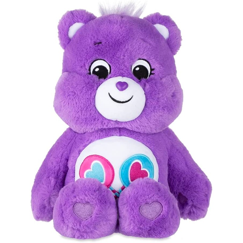 CARE BEARS 22063 PURPLE SHARE BEAR 14 INCH BOXED PLUSH