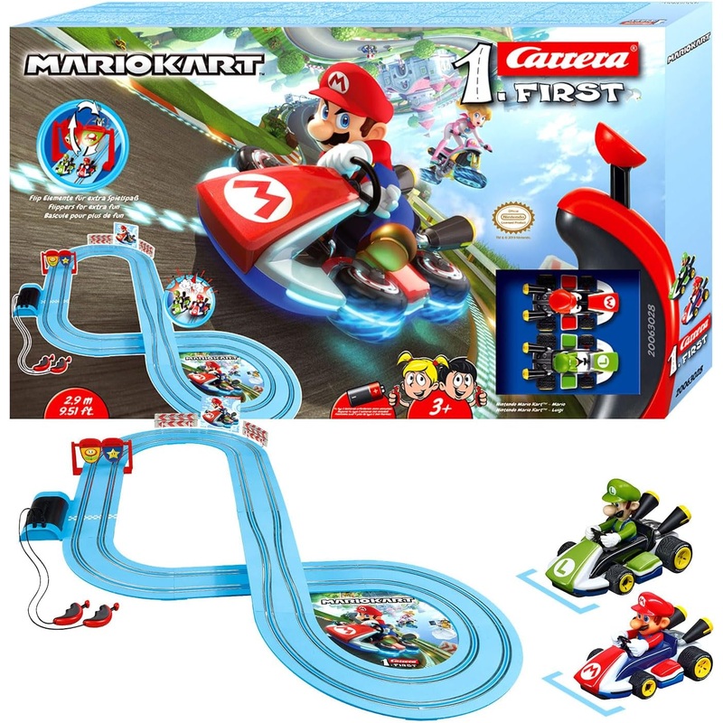 CARRERA FIRST MARIO KART FIRST MARIO VS LUIGI SLOT CAR RACE TRACK