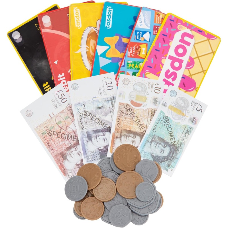 CASDON 57150 PLAY MONEY AND CARDS