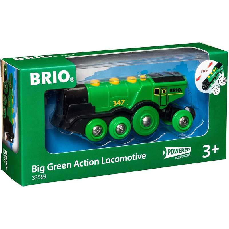 BRIO RAIL 33593 BIG GREEN ACTION LOCOMOTIVE