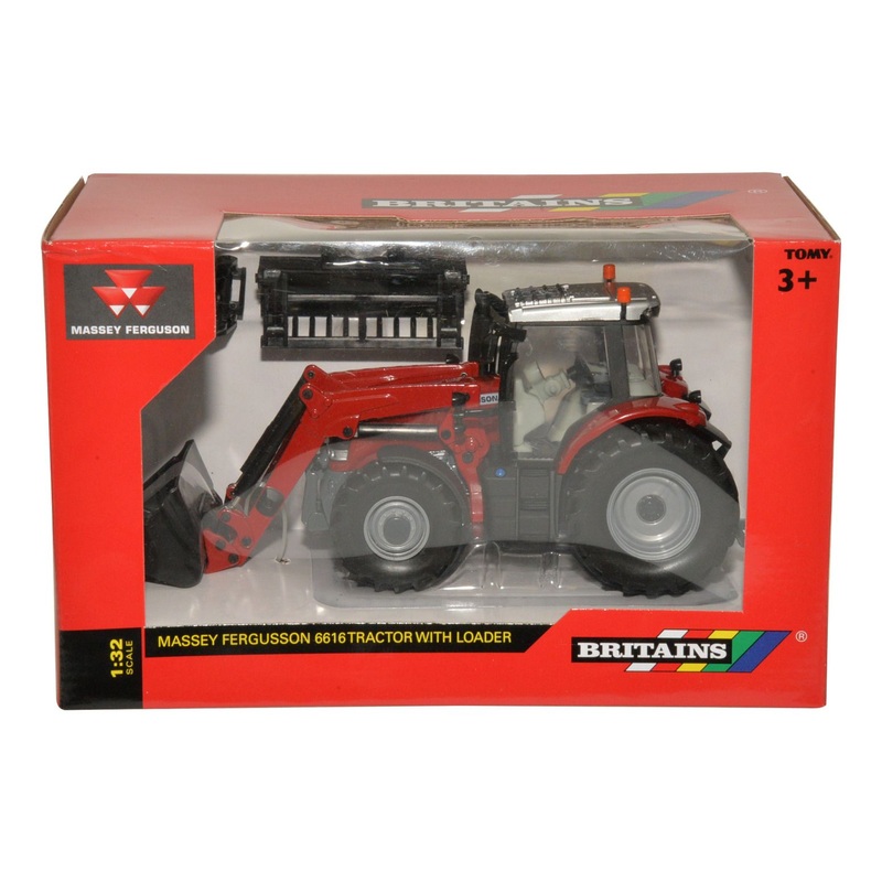 BRITAINS 43082 MASSEY FERGUSSON 6616 TRACTOR WITH LOADER 1/32 SCALE