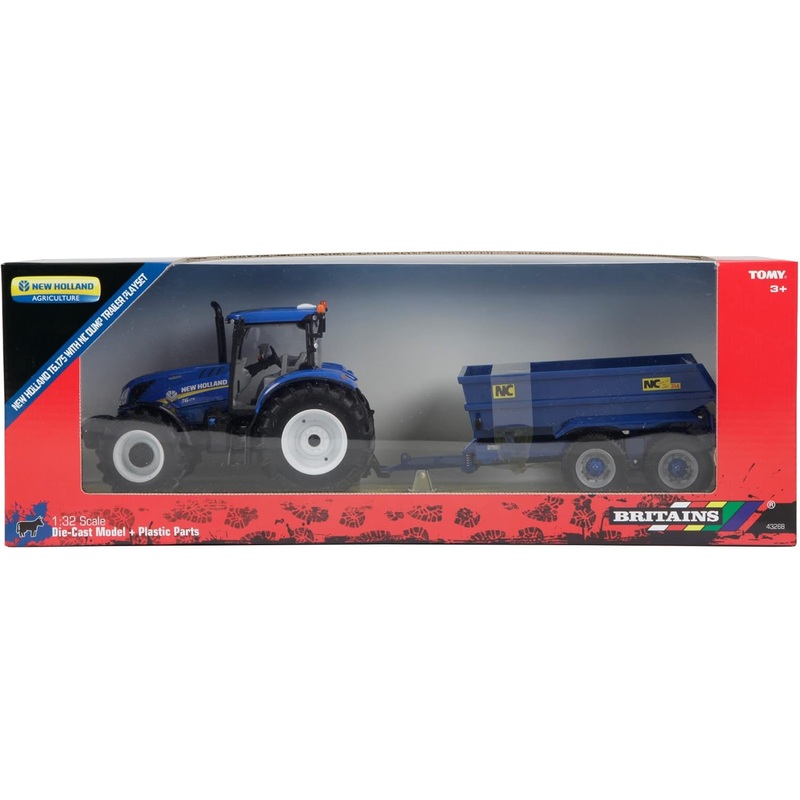 BRITAINS 43268 NEW HOLLAND T6.175 WITH NC DUMP TRAILER