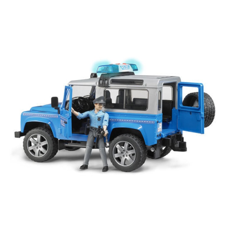 BRUDER 2597 Land Rover Defender Police Car and Policeman