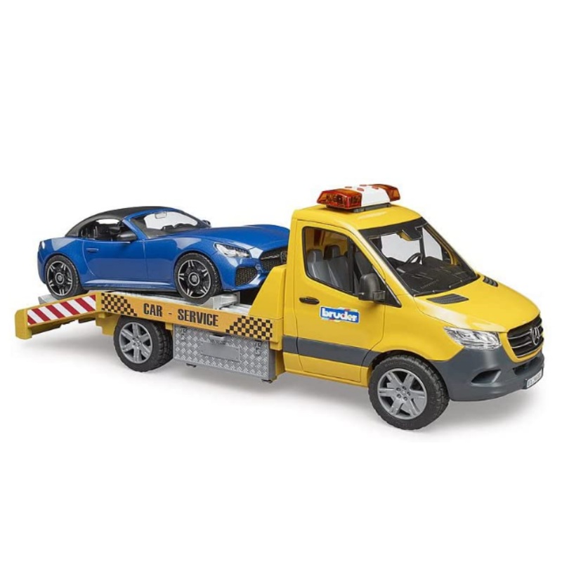 BRUDER 2675 SPRINTER TRANSPORTER WITH LIGHTS SOUNDS AND ROADSTER