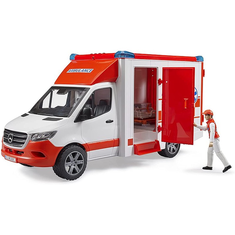BRUDER 2676 MERCEDES BENZ SPRINTER AMBULANCE WITH DRIVER LIGHT AND SOUND