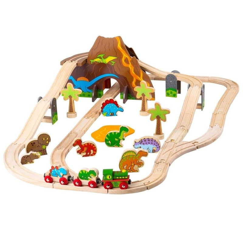 BIGJIGS BJT035 DINOSAUR RAILWAY SET
