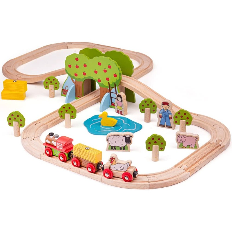 BIGJIGS BJT036 FARM TRAIN SET